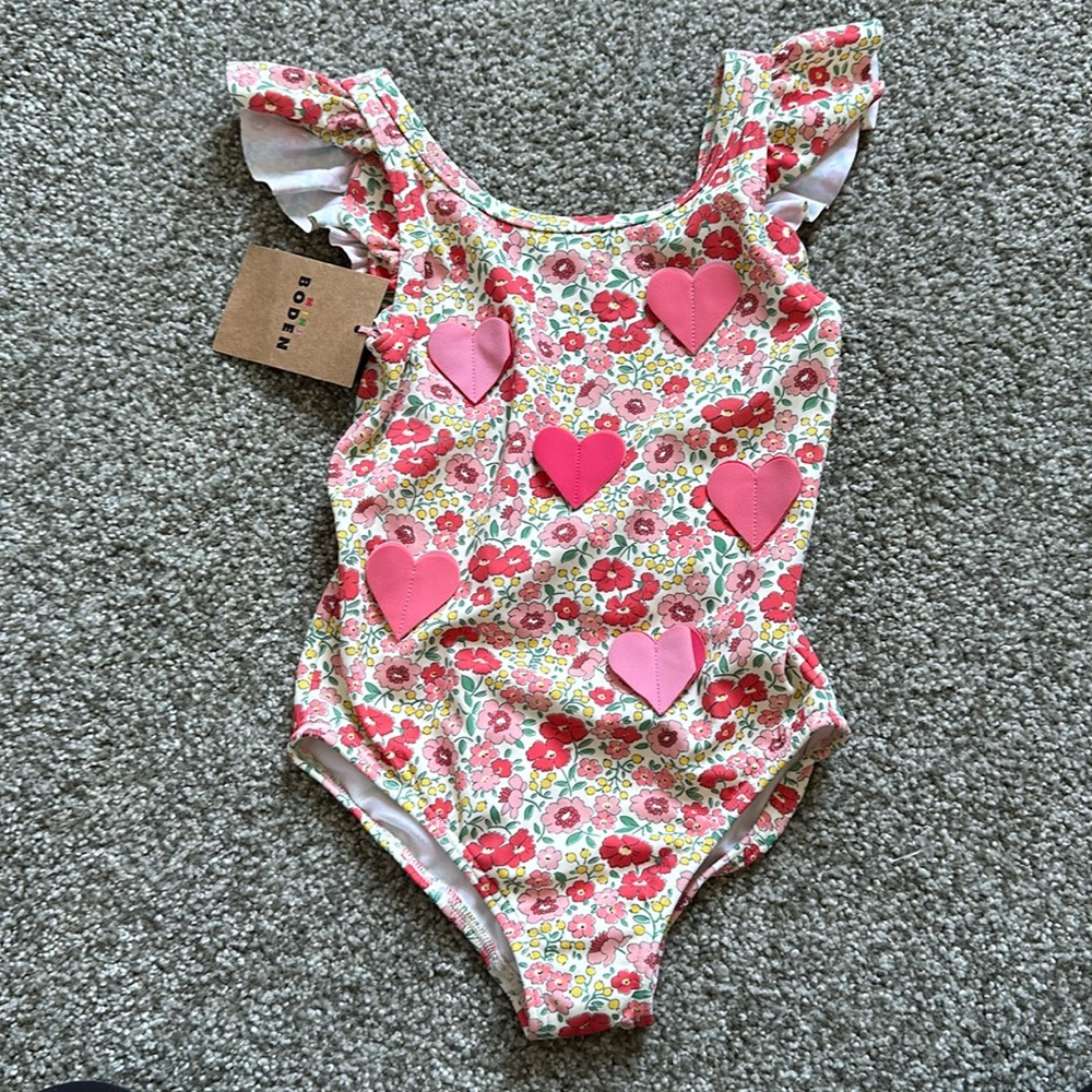 Mini Biden Heart Appliqué Swimsuit